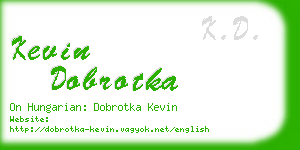 kevin dobrotka business card